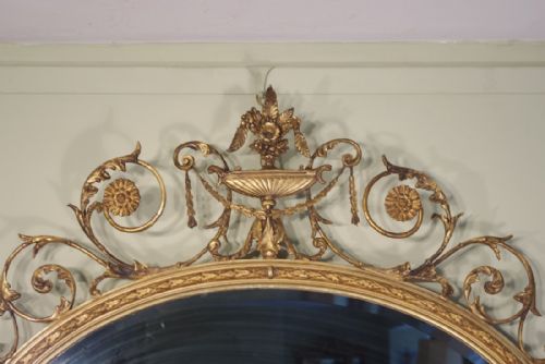 ENGLISH GILT ADAM STYLE OVERMANTLE - ADDITIONAL PHOTO 1