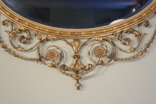 ENGLISH GILT ADAM STYLE OVERMANTLE - ADDITIONAL PHOTO 2