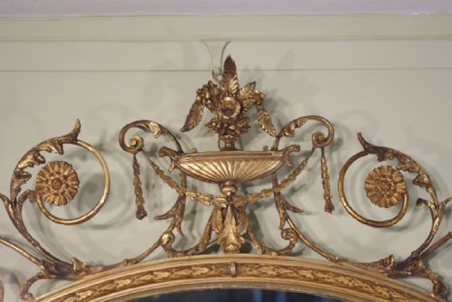 ENGLISH GILT ADAM STYLE OVERMANTLE - ADDITIONAL PHOTO 4