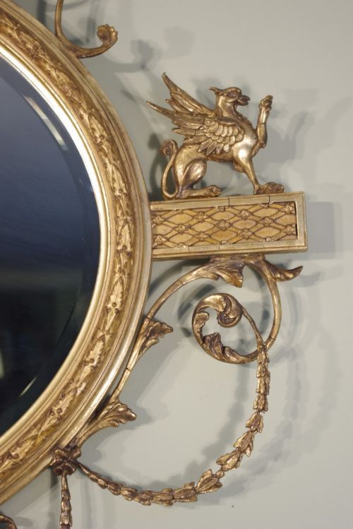 ENGLISH GILT ADAM STYLE OVERMANTLE - ADDITIONAL PHOTO 6