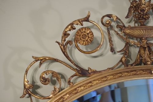 ENGLISH GILT ADAM STYLE OVERMANTLE - ADDITIONAL PHOTO 8