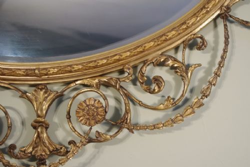 ENGLISH GILT ADAM STYLE OVERMANTLE - ADDITIONAL PHOTO 9