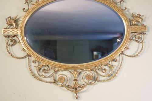 ENGLISH GILT ADAM STYLE OVERMANTLE - ADDITIONAL PHOTO 11