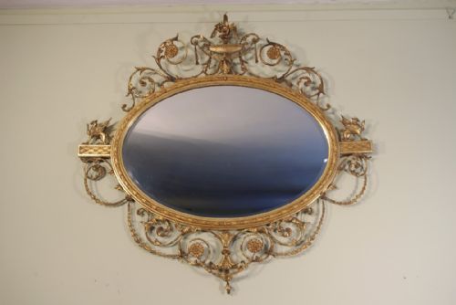 ENGLISH GILT ADAM STYLE OVERMANTLE - ADDITIONAL PHOTO 12