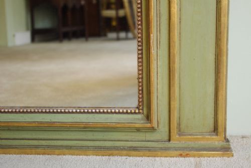 LARGE FRENCH PAINTED AND PARCELGILT OVERMANTLE - ADDITIONAL PHOTO 7