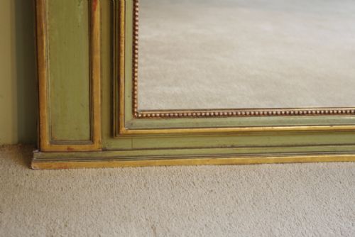 LARGE FRENCH PAINTED AND PARCELGILT OVERMANTLE - ADDITIONAL PHOTO 10