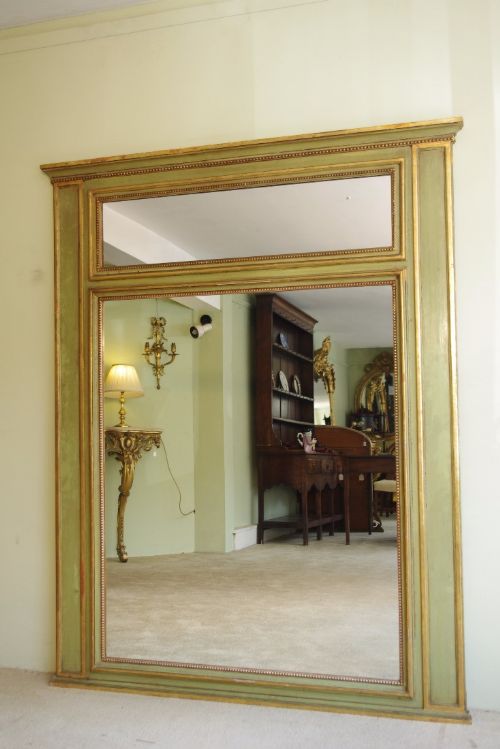 LARGE FRENCH PAINTED AND PARCELGILT OVERMANTLE - ADDITIONAL PHOTO 11
