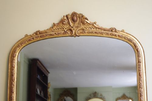 VICTORIAN GILT ARCH TOP OVERMANTLE - ADDITIONAL PHOTO 1
