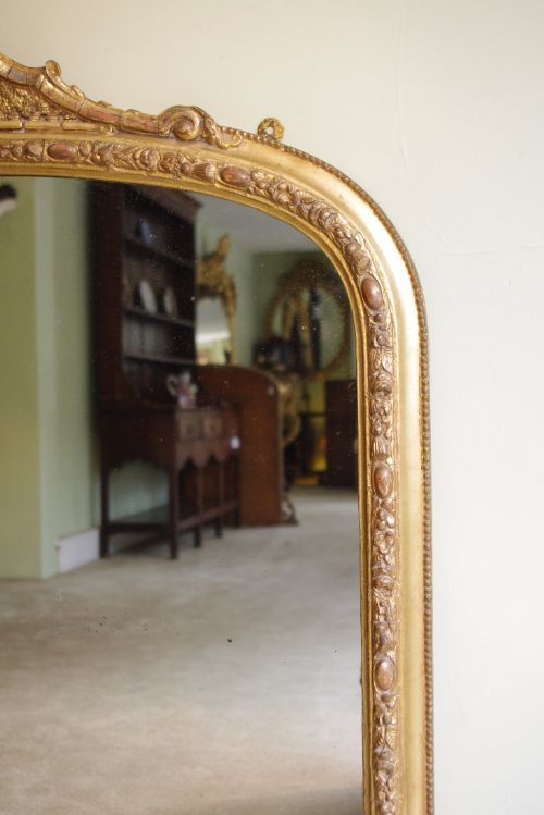 VICTORIAN GILT ARCH TOP OVERMANTLE - ADDITIONAL PHOTO 5