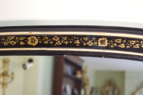 LARGE VICTORIAN EBONISED AND PARCELGILT ARCH TOP OVERMANTLE - ADDITIONAL PHOTO 7