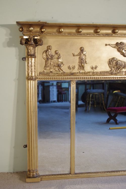 REGENCY STYLE GILT TRIPLEPLATE OVERMANTLE - ADDITIONAL PHOTO 1