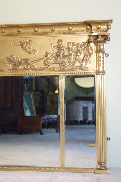 REGENCY STYLE GILT TRIPLEPLATE OVERMANTLE - ADDITIONAL PHOTO 2