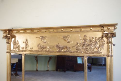 REGENCY STYLE GILT TRIPLEPLATE OVERMANTLE - ADDITIONAL PHOTO 3