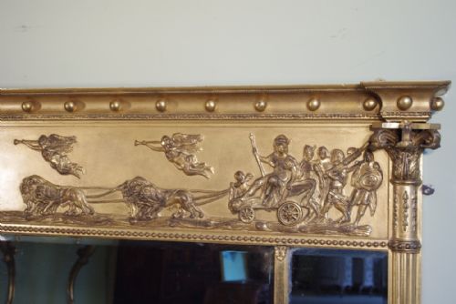 REGENCY STYLE GILT TRIPLEPLATE OVERMANTLE - ADDITIONAL PHOTO 4