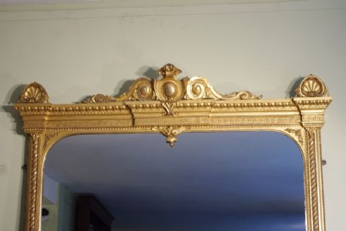 LARGE 19TH CENTURY ENGLISH GILT OVERMANTLE - ADDITIONAL PHOTO 1