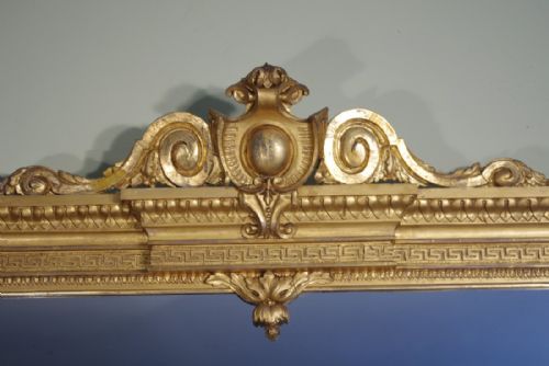 LARGE 19TH CENTURY ENGLISH GILT OVERMANTLE - ADDITIONAL PHOTO 2