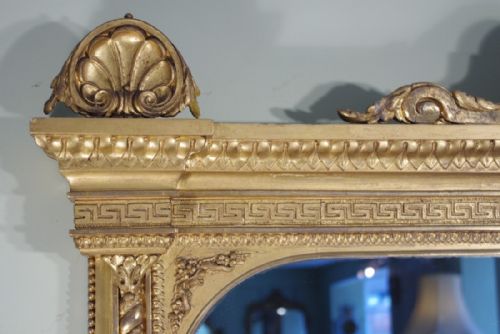 LARGE 19TH CENTURY ENGLISH GILT OVERMANTLE - ADDITIONAL PHOTO 3