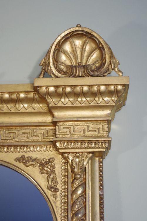 LARGE 19TH CENTURY ENGLISH GILT OVERMANTLE - ADDITIONAL PHOTO 4