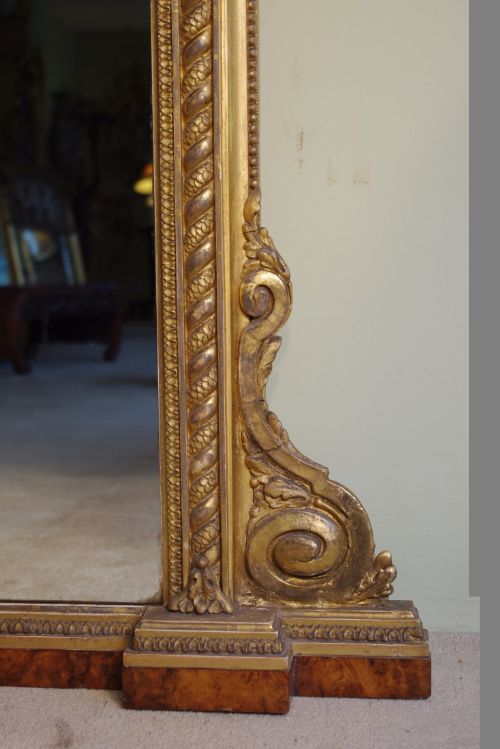 LARGE 19TH CENTURY ENGLISH GILT OVERMANTLE - ADDITIONAL PHOTO 6