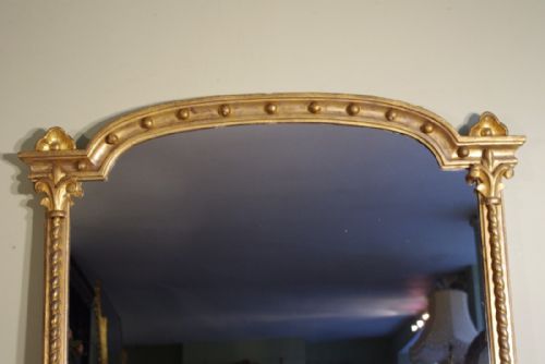 LARGE VICTORIAN GILTWOOD OVERMANTLE MIRROR - ADDITIONAL PHOTO 1