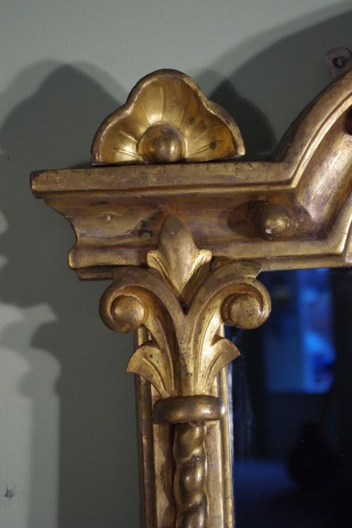 LARGE VICTORIAN GILTWOOD OVERMANTLE MIRROR - ADDITIONAL PHOTO 5