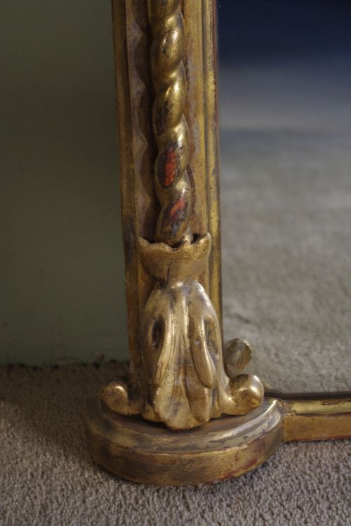 LARGE VICTORIAN GILTWOOD OVERMANTLE MIRROR - ADDITIONAL PHOTO 6