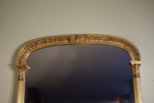 LARGE 19TH CENTURY ENGLISH GILT OVERMANTLE - ADDITIONAL PHOTO 1