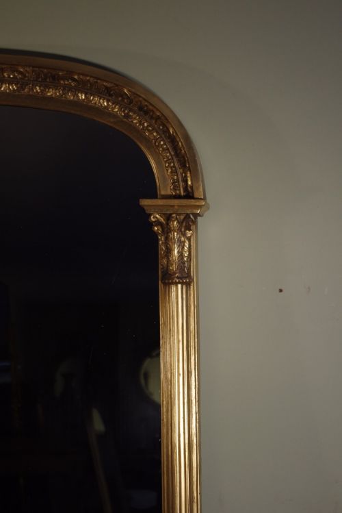 LARGE 19TH CENTURY ENGLISH GILT OVERMANTLE - ADDITIONAL PHOTO 3