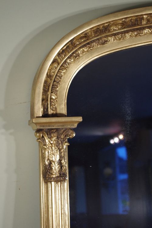 LARGE 19TH CENTURY ENGLISH GILT OVERMANTLE - ADDITIONAL PHOTO 5