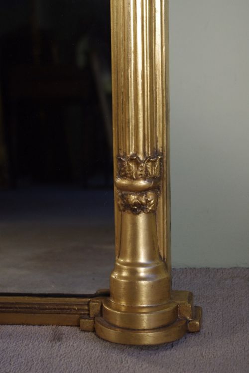 LARGE 19TH CENTURY ENGLISH GILT OVERMANTLE - ADDITIONAL PHOTO 8