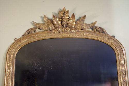 19TH CENTURY ENGLISH GILT ARCH TOP OVERMANTLE - ADDITIONAL PHOTO 1