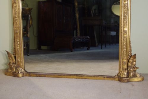 19TH CENTURY ENGLISH GILT ARCH TOP OVERMANTLE - ADDITIONAL PHOTO 2