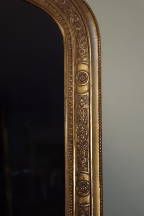 19TH CENTURY ENGLISH GILT ARCH TOP OVERMANTLE - ADDITIONAL PHOTO 6