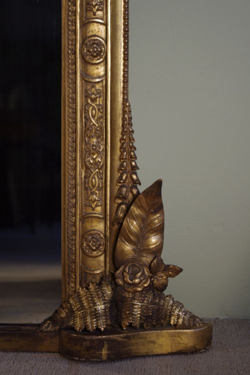 19TH CENTURY ENGLISH GILT ARCH TOP OVERMANTLE - ADDITIONAL PHOTO 8