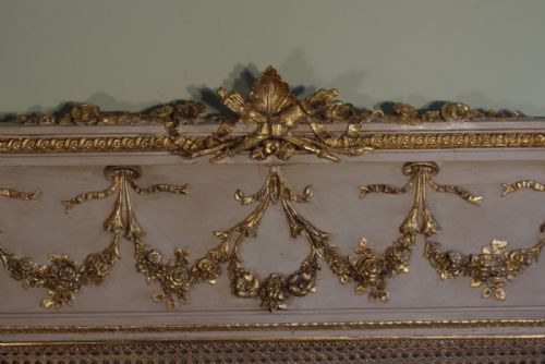 FRENCH PAINTED AND PARCELGILT HEADBOARDBED - ADDITIONAL PHOTO 2