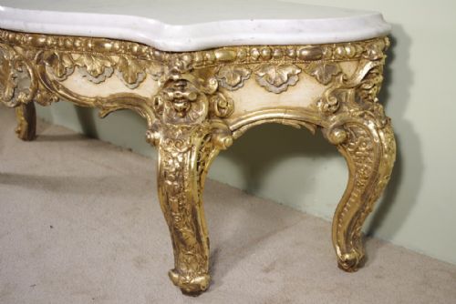 LOW CONSOLE TABLE WITH MARBLE TOP - ADDITIONAL PHOTO 2