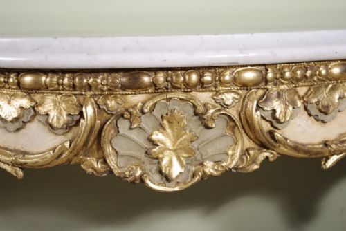 LOW CONSOLE TABLE WITH MARBLE TOP - ADDITIONAL PHOTO 4