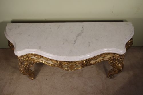 LOW CONSOLE TABLE WITH MARBLE TOP - ADDITIONAL PHOTO 5