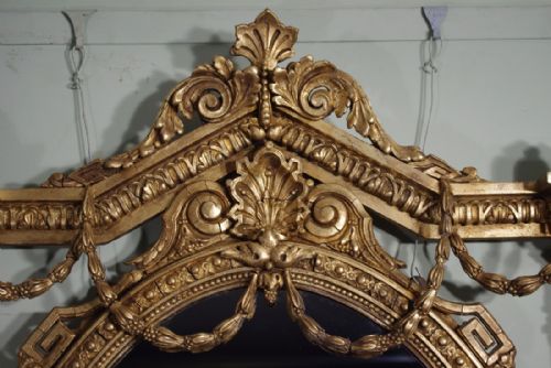LARGE VICTORIAN GILT OVAL WALL MIRROR - ADDITIONAL PHOTO 3