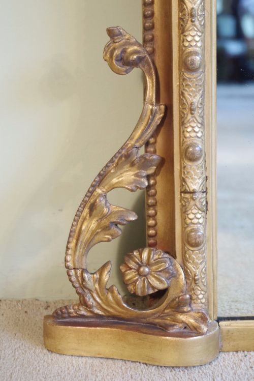 19TH CENTURY ENGLISH GILT ARCH TOP OVERMANTLE - ADDITIONAL PHOTO 6