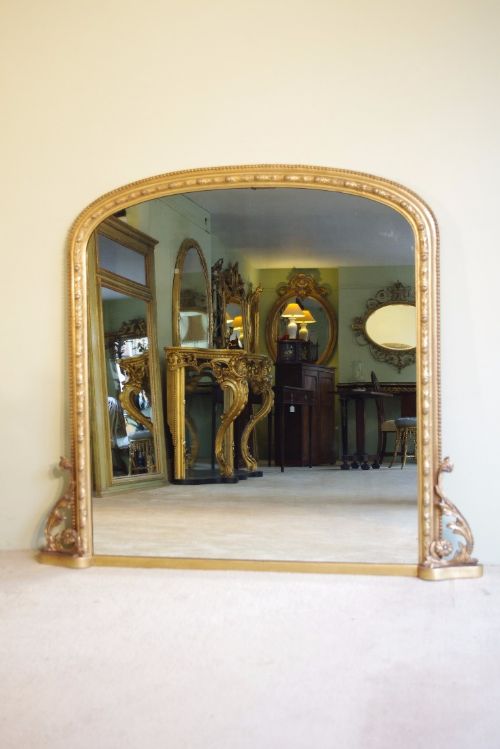 19TH CENTURY ENGLISH GILT ARCH TOP OVERMANTLE - ADDITIONAL PHOTO 8
