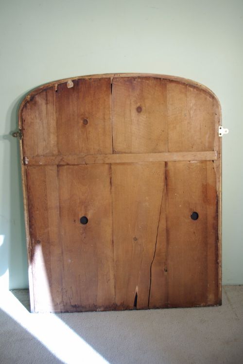 LARGE GILT ARCH TOP OVERMANTLE MIRROR - ADDITIONAL PHOTO 8