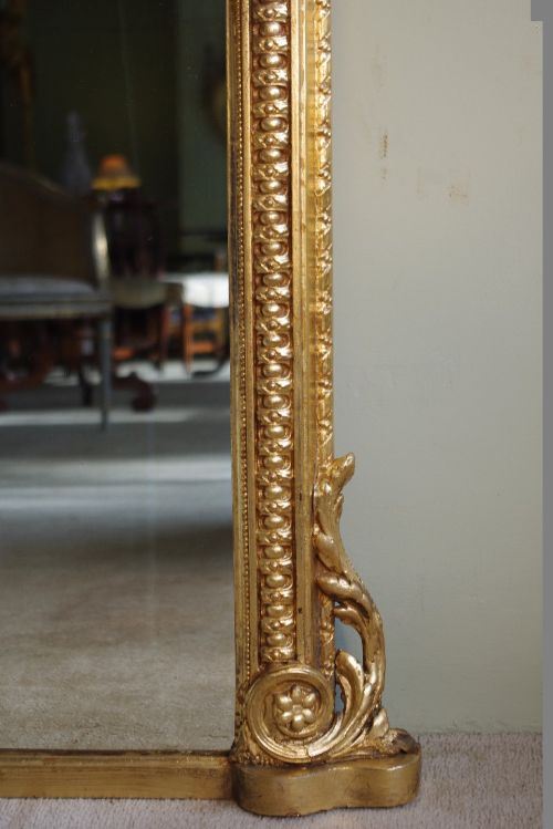 VICTORIAN GILT ARCH TOP OVERMANTLE MIRROR - ADDITIONAL PHOTO 3