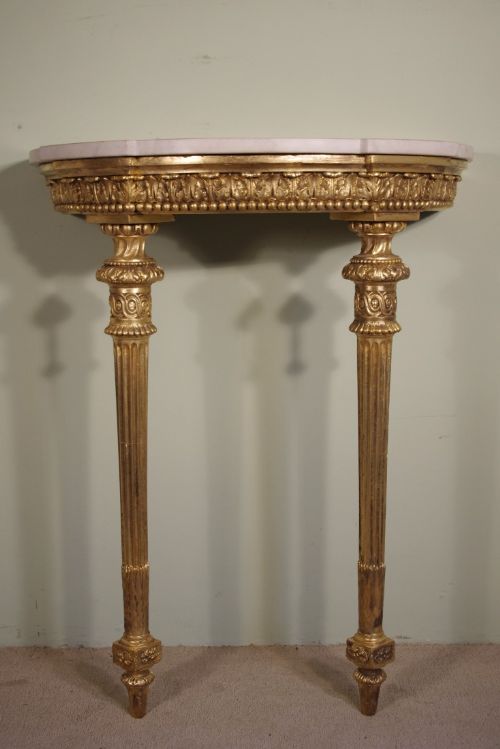 english gilt console table - CATEGORY: ANTIQUE TABLES - DATED 1880