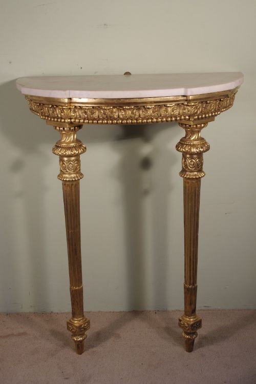 ENGLISH GILT CONSOLE TABLE - ADDITIONAL PHOTO 1