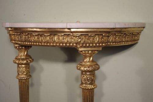 ENGLISH GILT CONSOLE TABLE - ADDITIONAL PHOTO 4