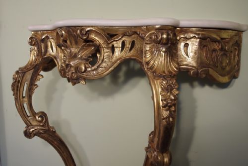 19TH CENTURY FRENCH GILT CONSOLE TABLE - ADDITIONAL PHOTO 5