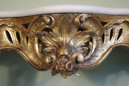 19TH CENTURY FRENCH GILT CONSOLE TABLE - ADDITIONAL PHOTO 7