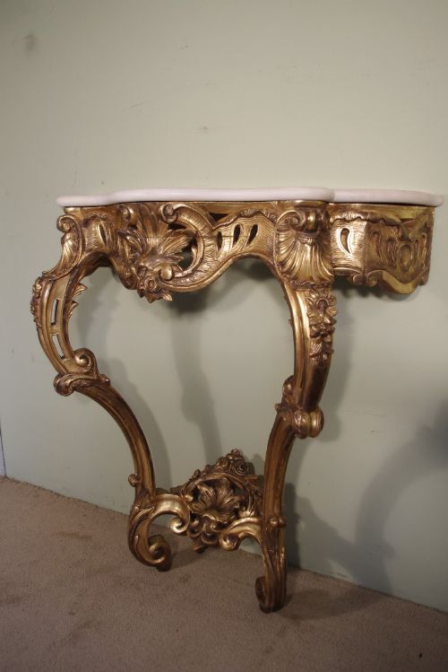 19TH CENTURY FRENCH GILT CONSOLE TABLE - ADDITIONAL PHOTO 12