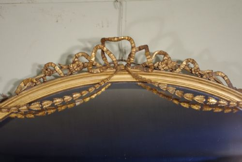GILT OVAL ADAM STYLE OVERMANTLE MIRROR - ADDITIONAL PHOTO 2